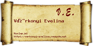 Várkonyi Evelina névjegykártya
